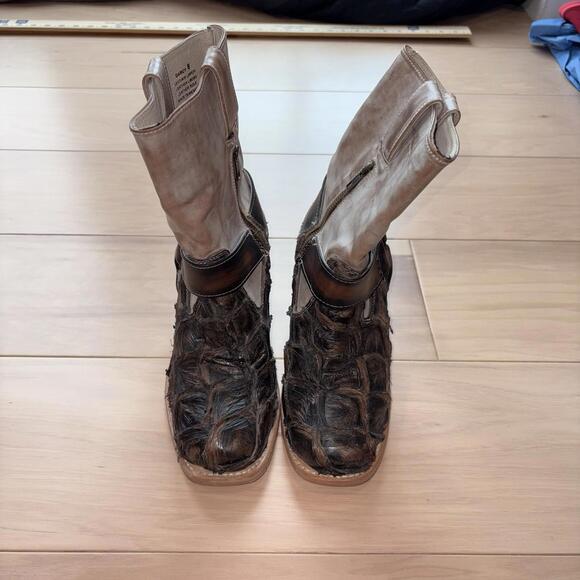 Freebird By Steven Darcy Boots Beige Piracuru Leather Womens Size 8 - Picture 4 of 8